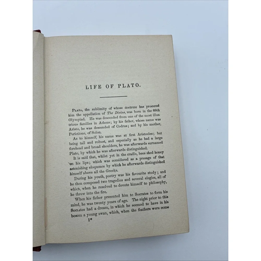 Plato On The Immortality Of The Soul Phaedo Hurst & Co Antique Hardcover Red